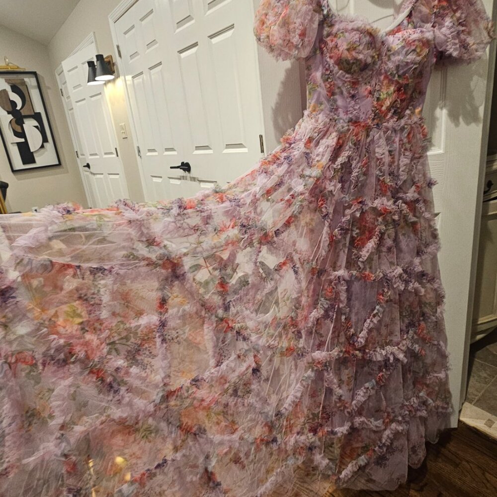 Floral Ruffle Maxi Dress - Picture 3 of 5